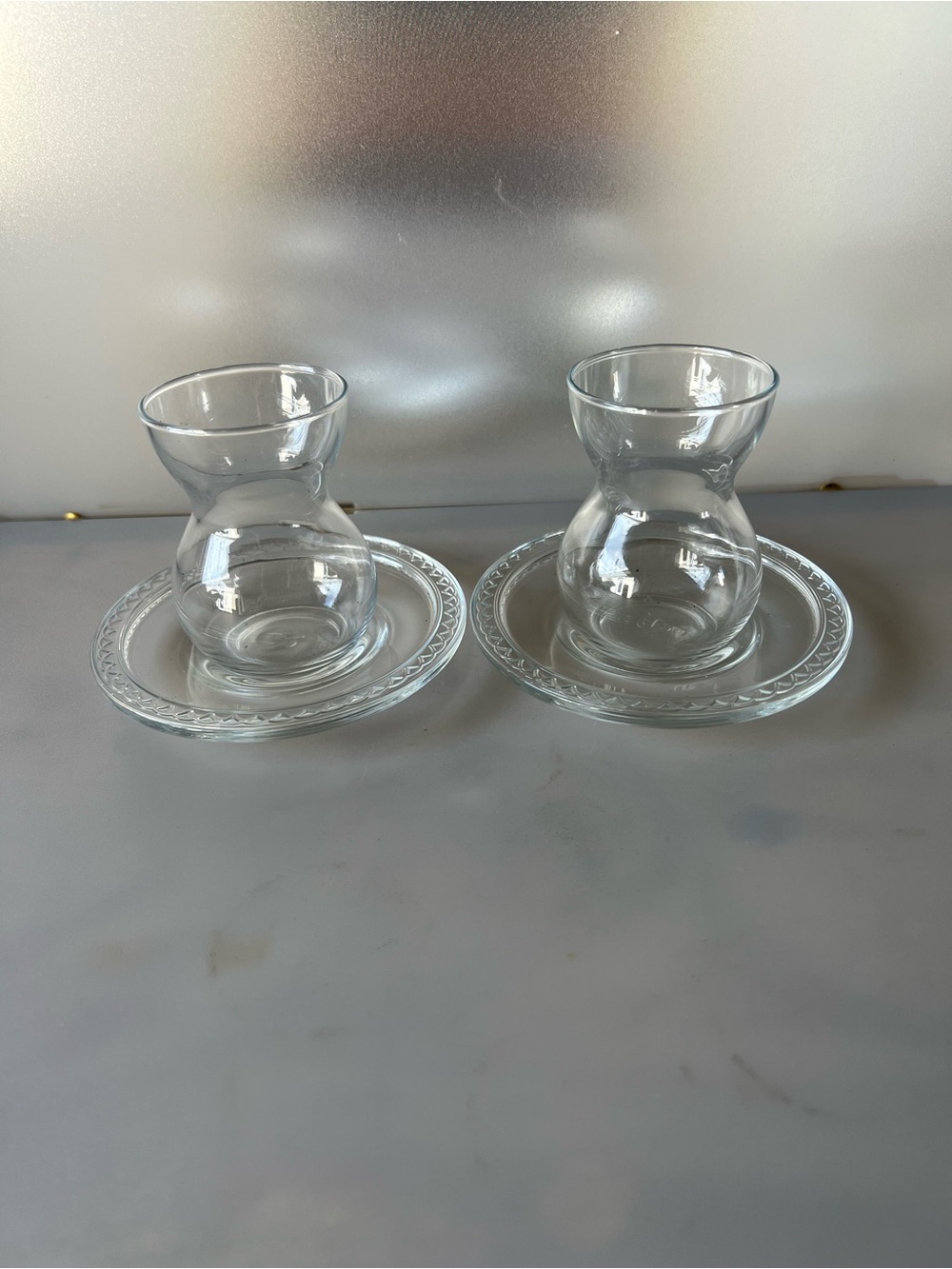 Paşabahçe "Etnik" Traditional Turkish Tea Glass and Saucer Set